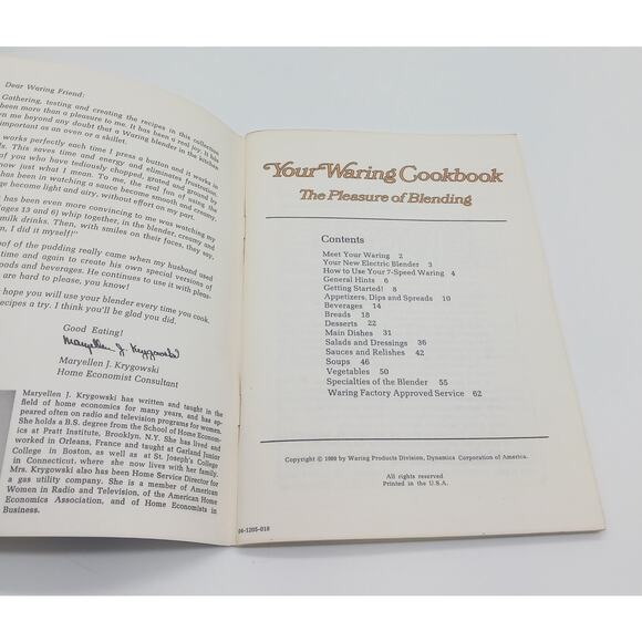 Your Waring Cookbook The Pleasure of Blending 7 Speed Blender Booklet 1969 Vtg - Picture 2 of 8